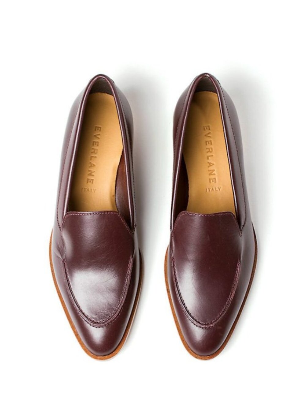 Everlane Burgundy Women's The Modern Day Leather Pointed Toe Loafer Size 8